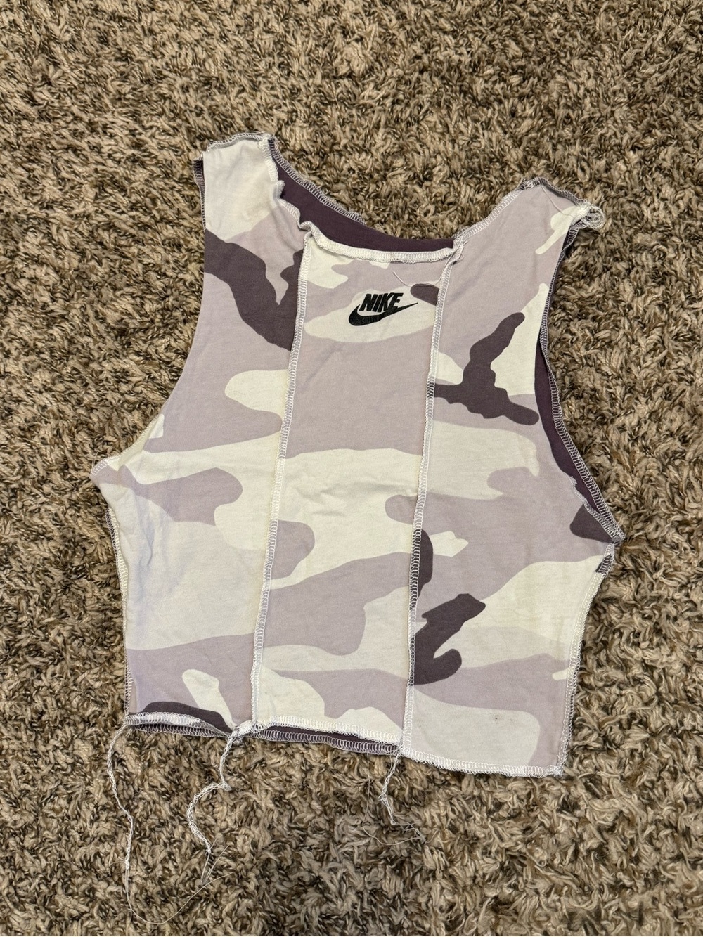 Nike Upcycled Purple Camo Tank Top XS